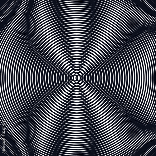 Op art  moire pattern. Relaxing hypnotic background with geometr