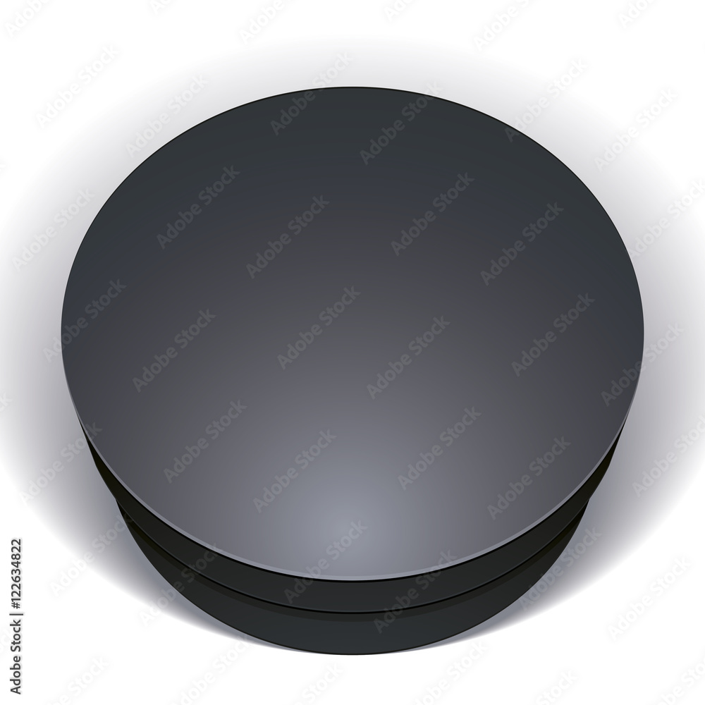 Vector blank black round box isolated on white background, templ Vector blank black round box isolated on white background, templ