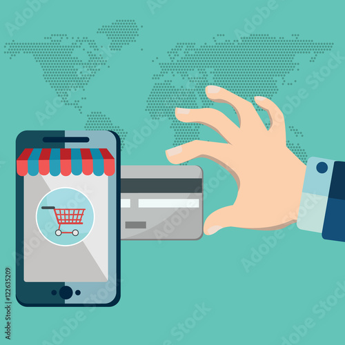 Icons shop online, business icons flat design. App icons, web ideas network page, virtual shopping, credit card,