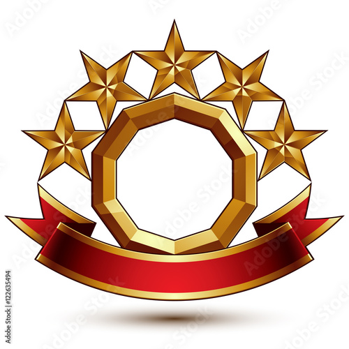 Majestic vector golden ring...