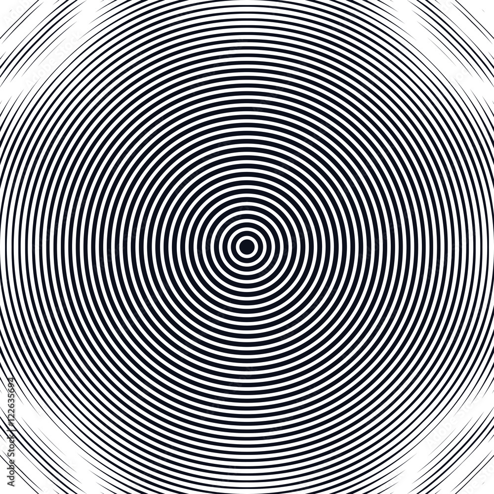 Striped psychedelic background with black and white moire lines Striped psychedelic background with black and white moire lines