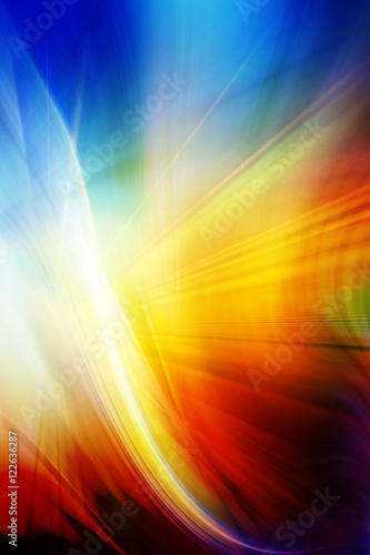 Abstract background in orange, yellow, red and blue colors
