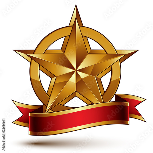 Branded golden symbol with ...