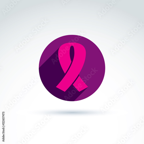 Breast cancer ribbon placed...