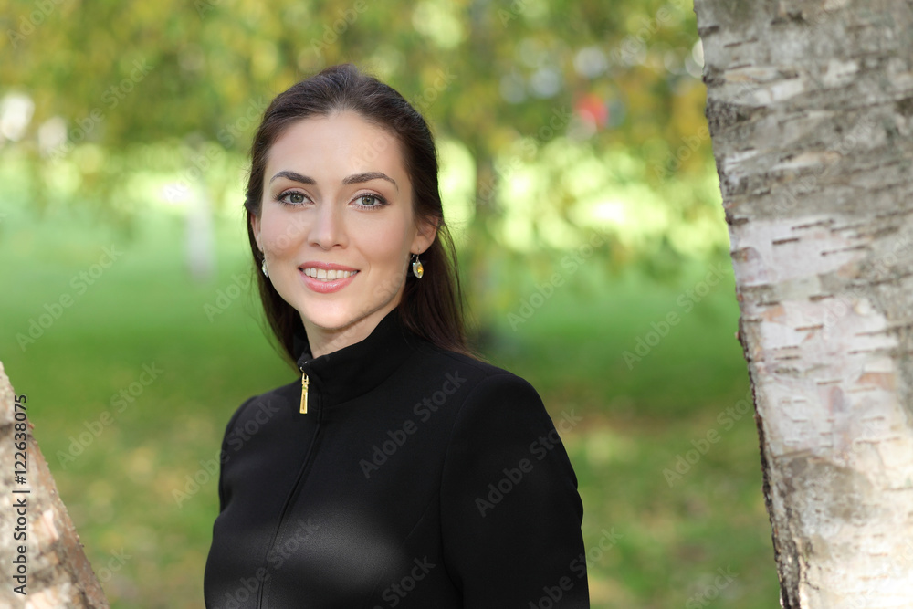young beauty girl in the park