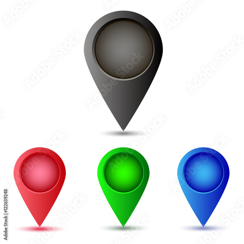 Free Download Navigation, location icon vector, Pin on the map - GFXLoad