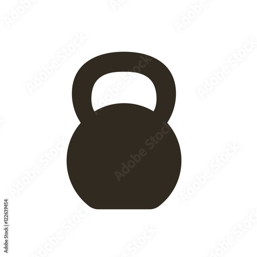 Kettlebell icon vector, weight sign