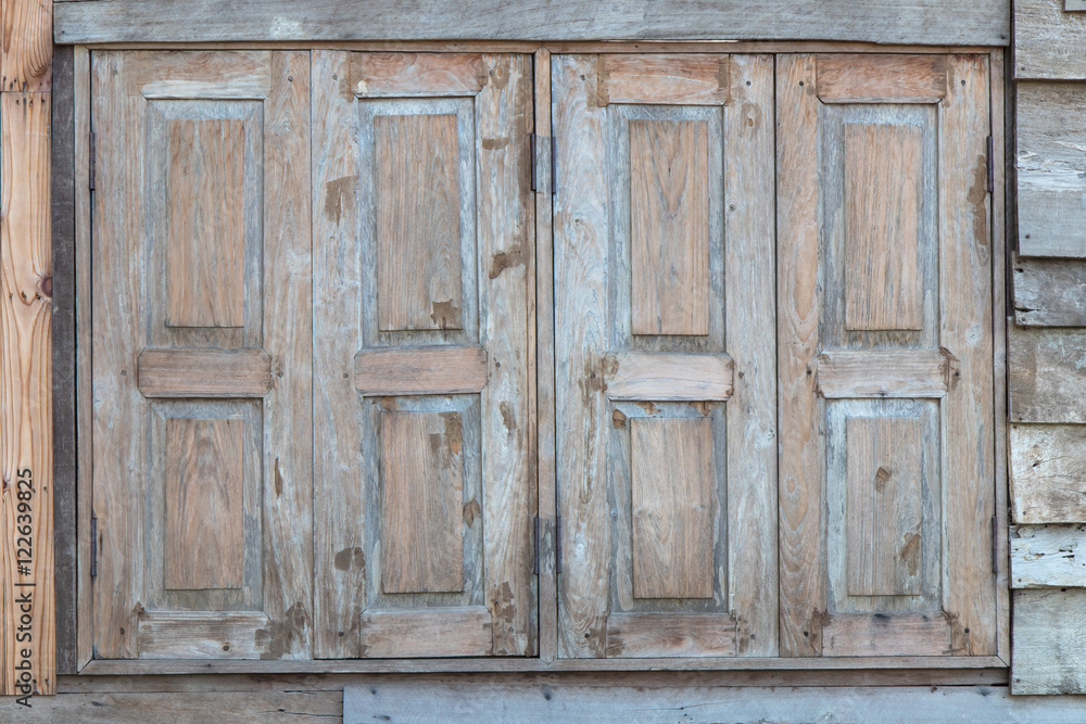 Antique wooden doors and windows. Antique wooden doors and windows.