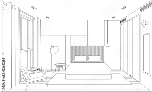 Bedroom line interior