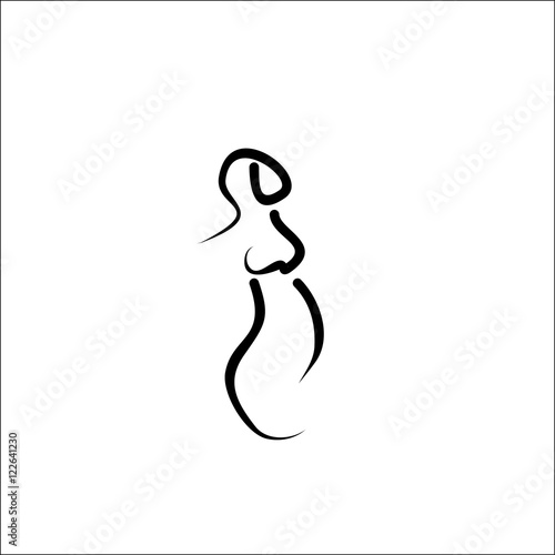 female silhouette icon vector © Effrosyni 