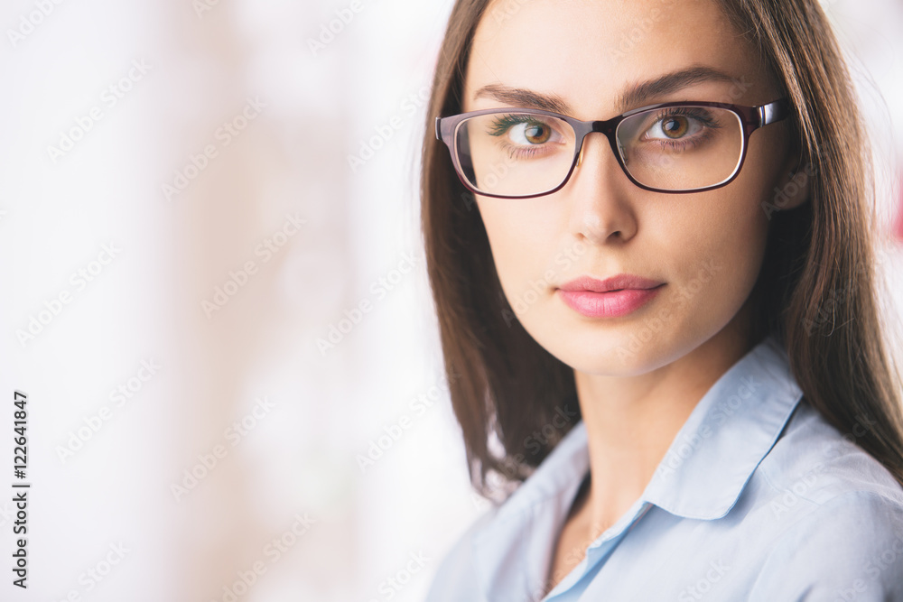 Attractive lady in glasses Attractive lady in glasses