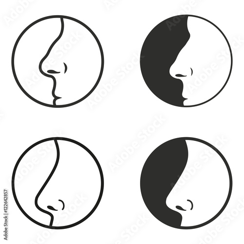 Nose icon set.
