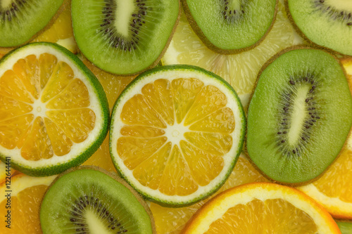 fruit slices closeup