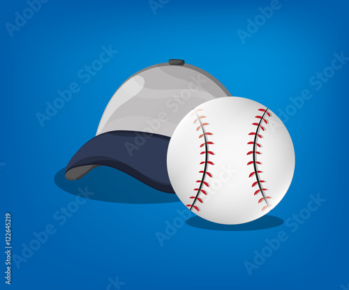 ball and cap baseball related icons image vector illustration design 