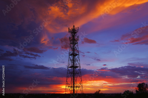 Silhouettes Telecommunication tower
