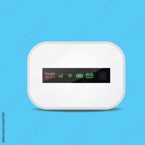 Pocket wifi design or wireless internet.