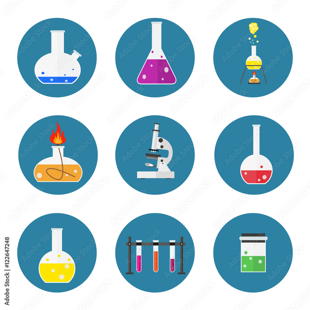 set of laboratory equipment. Chemists scientists equipment. set of laboratory equipment. Chemists scientists equipment.