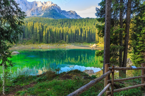 Fototapeta Naklejka Na Ścianę i Meble -  Carezza Lake in Dolomites, Italy