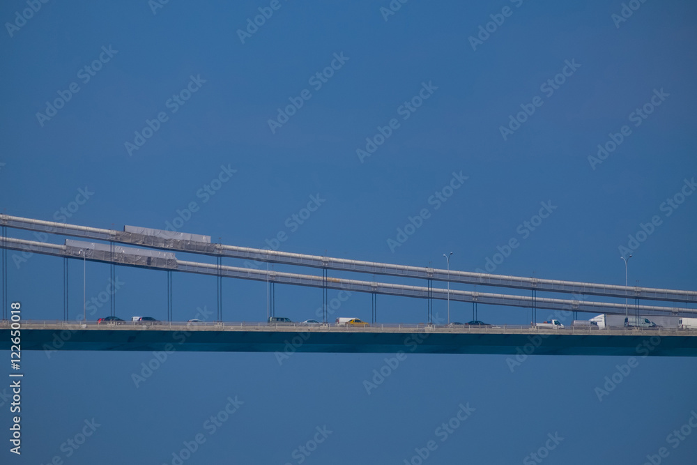 The Bosphorus Bridge also called the 'First Bosphorus Bridge' is one of the three bridges in Istanbul, Turkey The Bosphorus Bridge also called the 'First Bosphorus Bridge' is one of the three bridges in Istanbul, Turkey