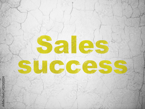 Marketing concept: Sales Success on wall background