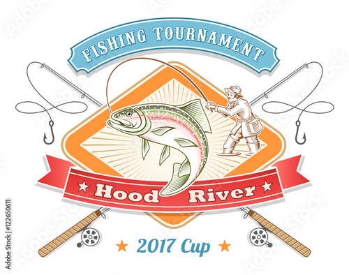 Vintage Fishing Tournament Label