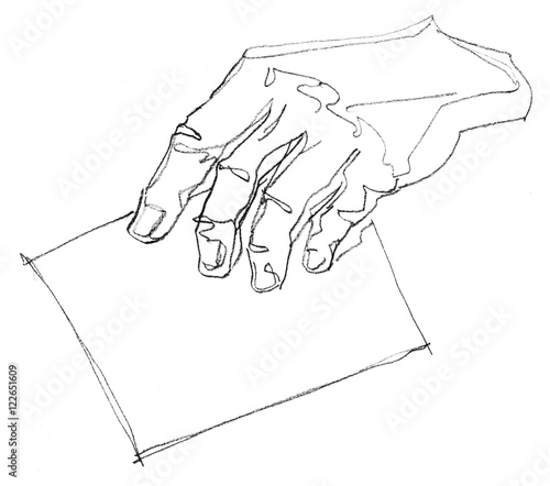 Fotografía Hand with a vote ballot