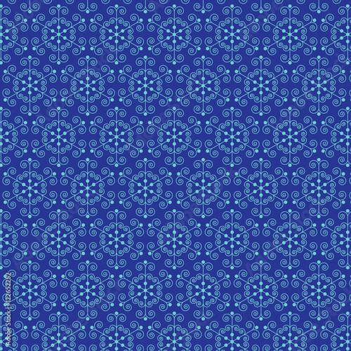 blue ornate snowflake pattern