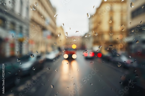 Photography Rain in  the city