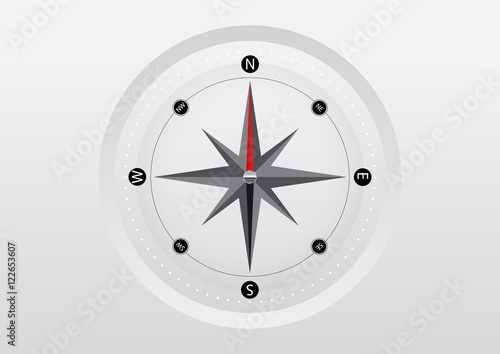 Compass on white background