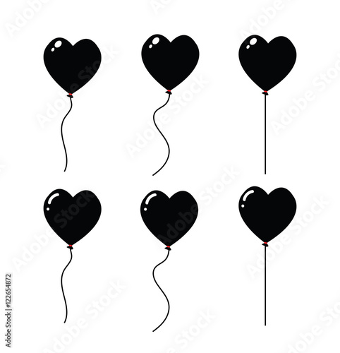 Vector of heart balloon Icon