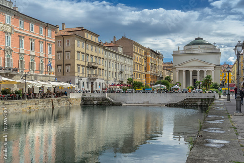 The Grand Canal in the city of Trieste in Italy