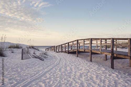 Beach Boardwalk Rosy Dawn