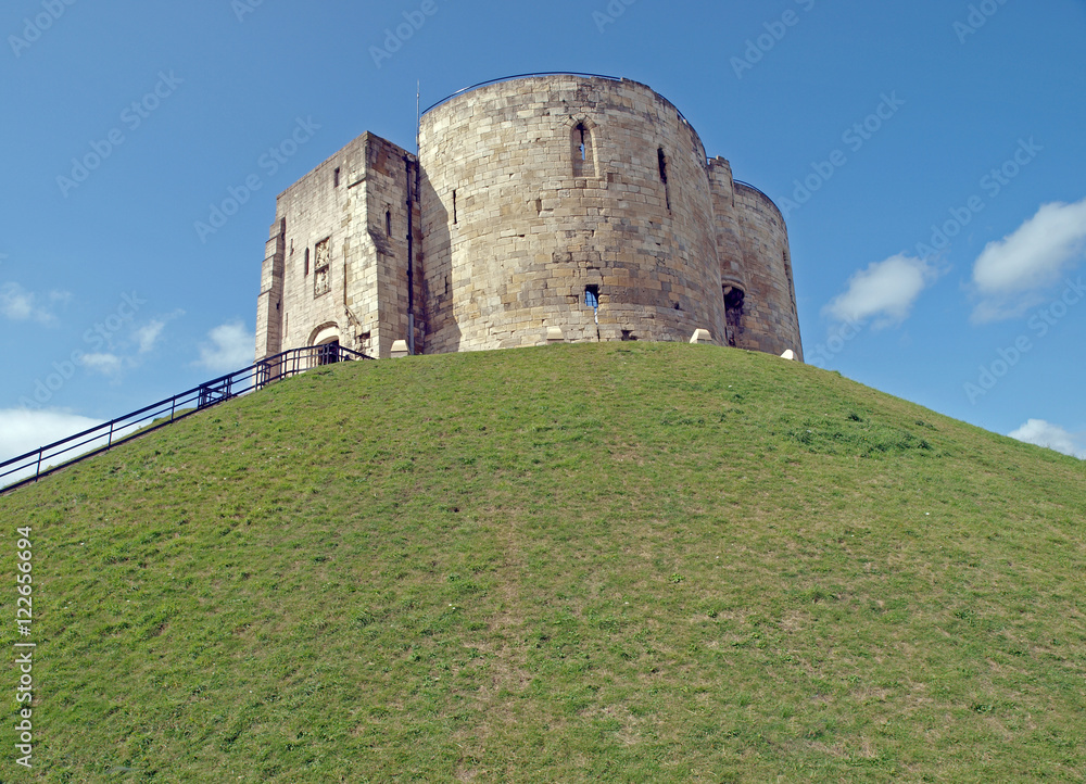 Clifford's Tower, the keep and remaining part of the original York Castle, York, North Yorkshire, England