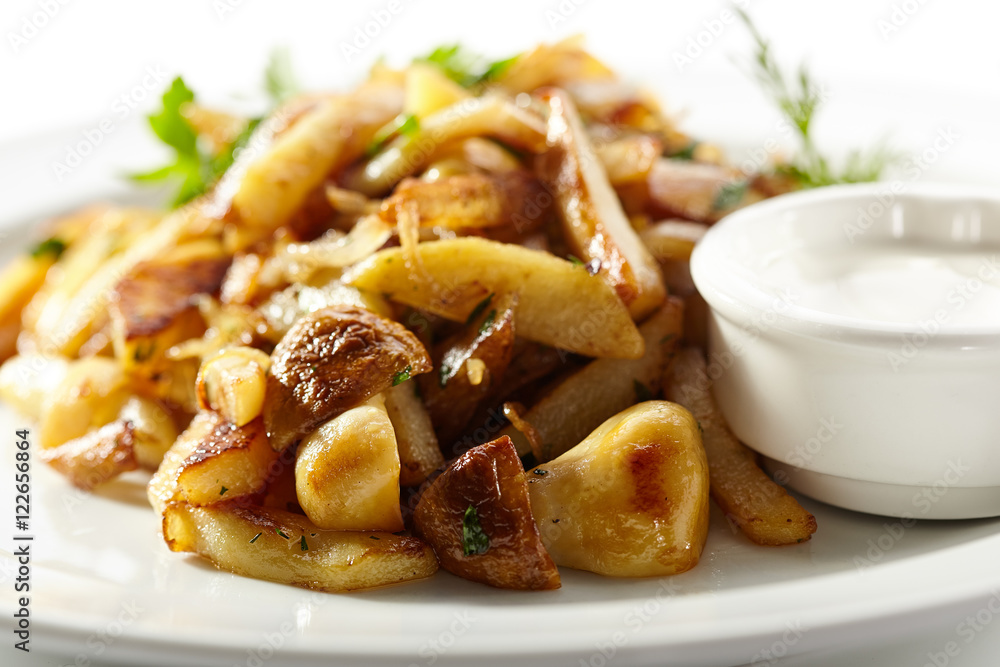 Pan Fried Potatoes with Mushrooms and Onions Pan Fried Potatoes with Mushrooms and Onions