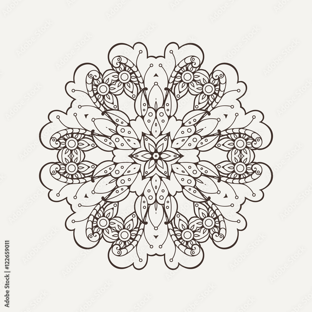 Vector mandala. Mehndi lace tattoo. Oriental weave. Vector mandala. Mehndi lace tattoo. Oriental weave.