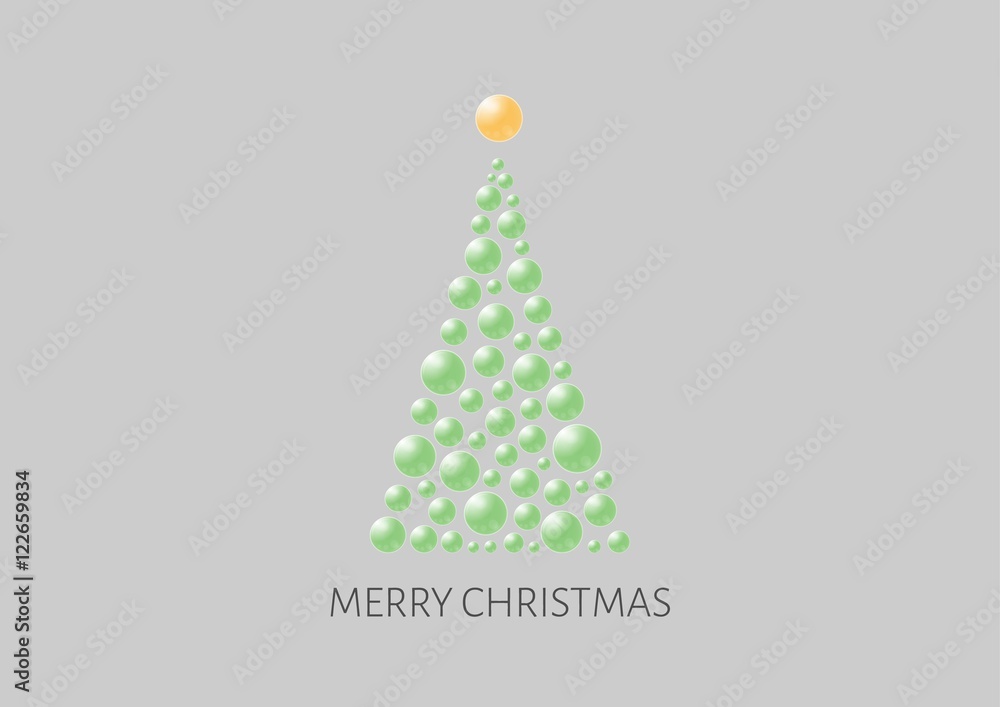 christmas poster with abstract bubble tree christmas poster with abstract bubble tree