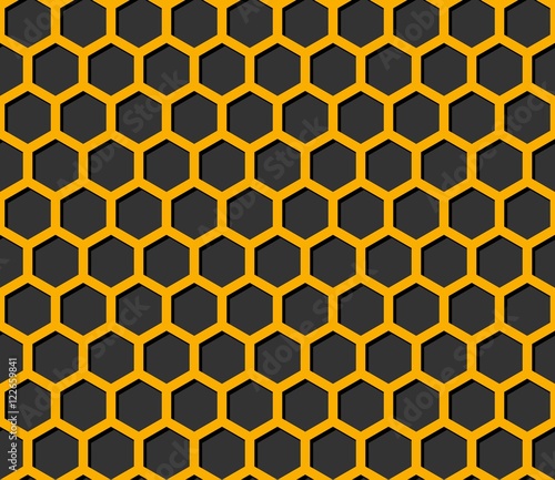 dark bee's honeycomb illustration