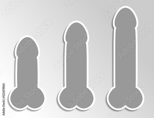 three different size penises