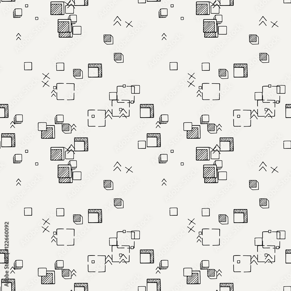 Obraz premium Hand drawn doodle seamless pattern.