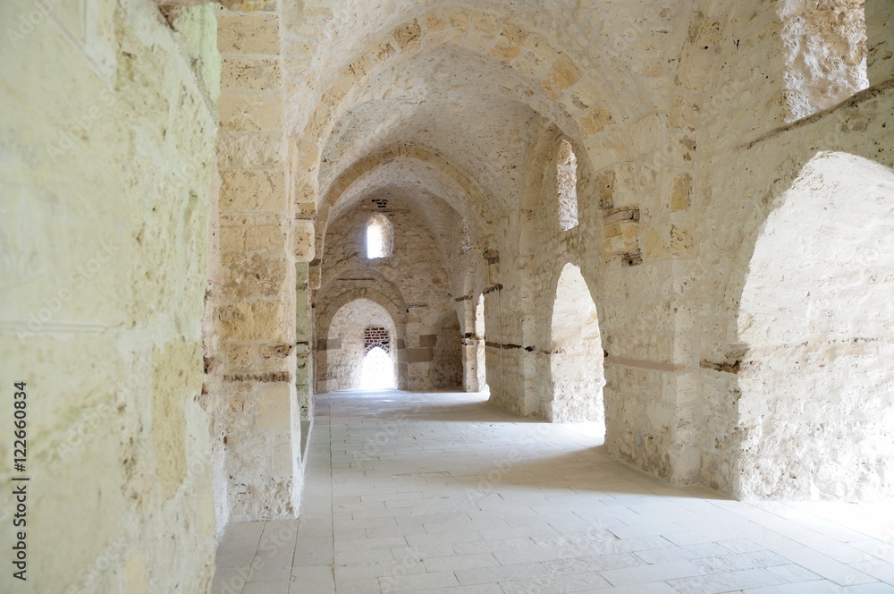 corridor of an ancient castle