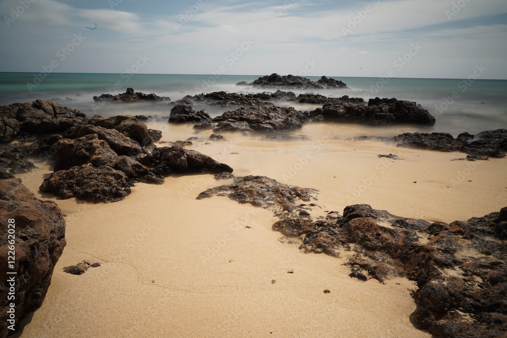 Fuerteventura Sand Fels Meer