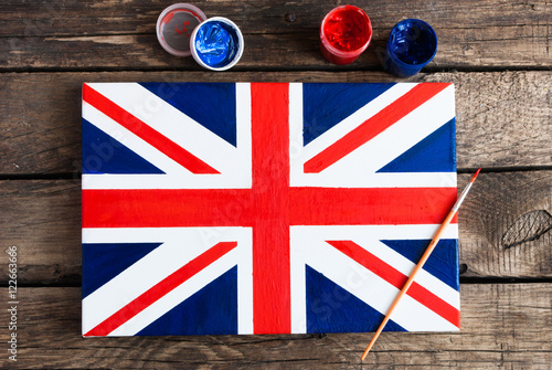 Painted Flag of The United Kingdom of Great Britain and Northern photo