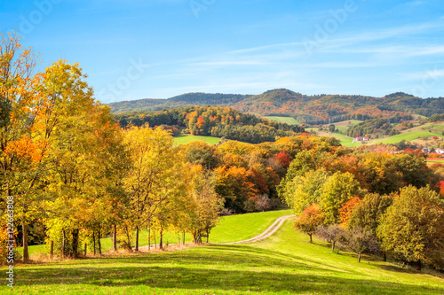 Farbenfrohe Herbstlandschaft in Deutschland