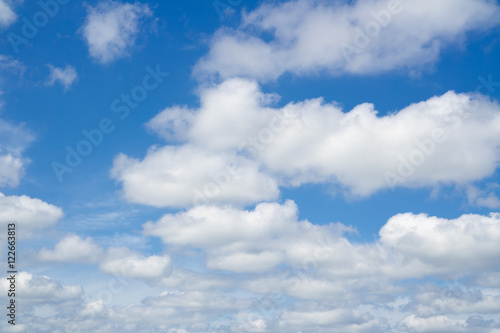 Fototapeta Naklejka Na Ścianę i Meble -  Blue sky and clouds over horizon. Heaven.