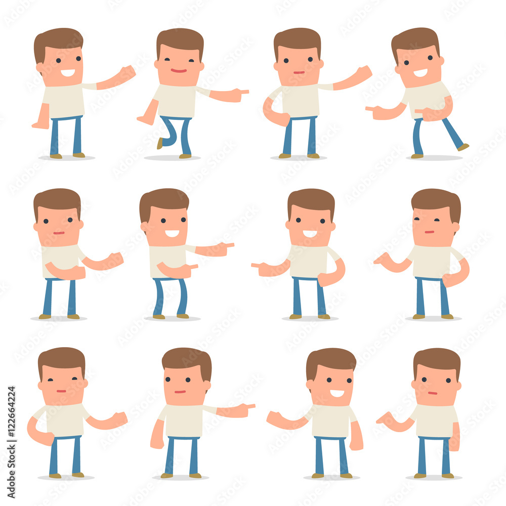 Set of Active and Positive Character Customer making presentatio Set of Active and Positive Character Customer making presentatio
