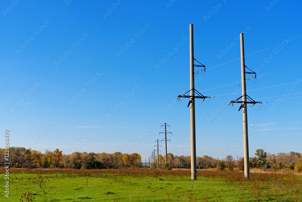 Fototapeta premium High voltage power lines
