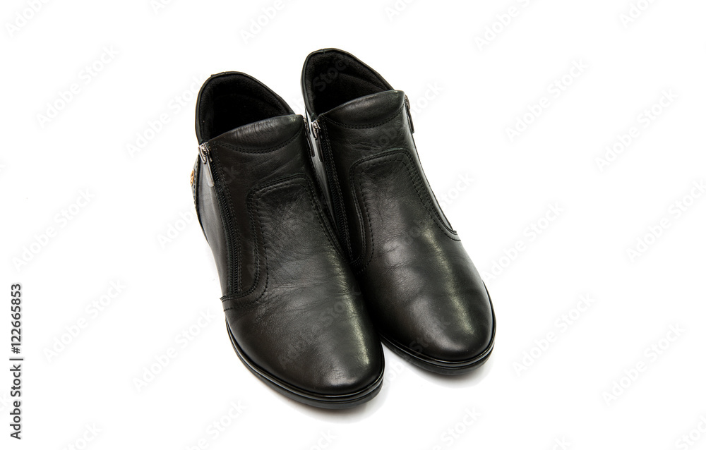 leather female shoes isolated