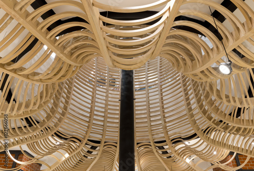 Wooden ceiling feature 