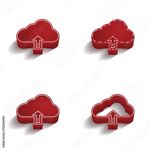 ikona 3D z obrysem zestaw