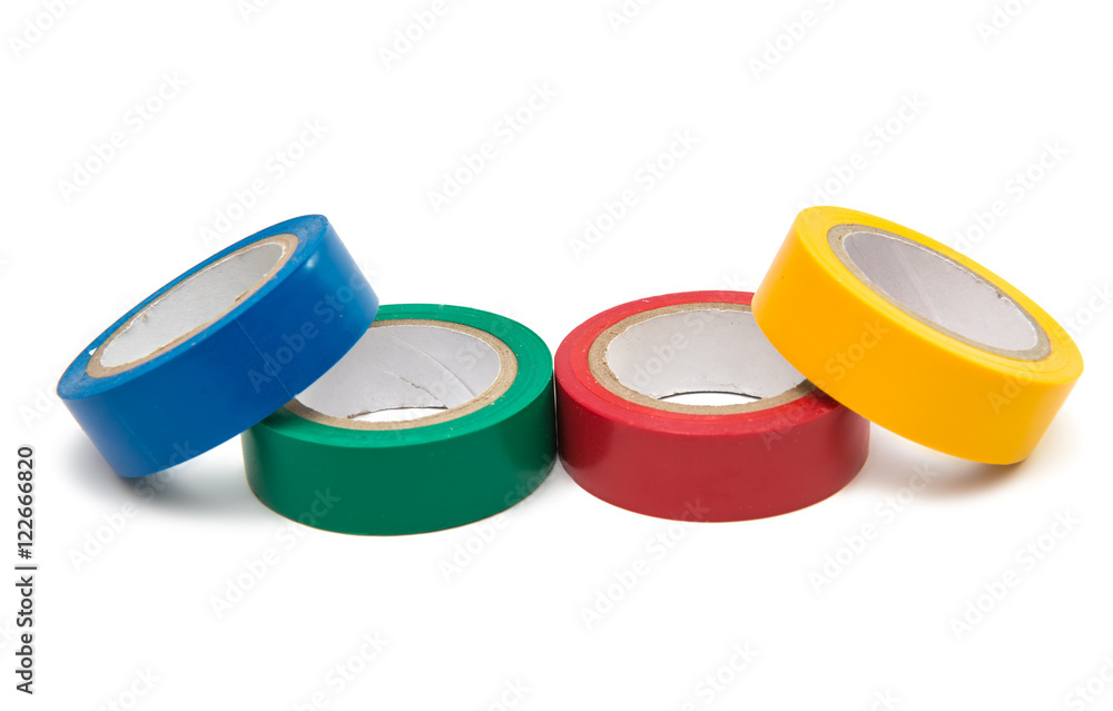 colored insulating tape isolated colored insulating tape isolated